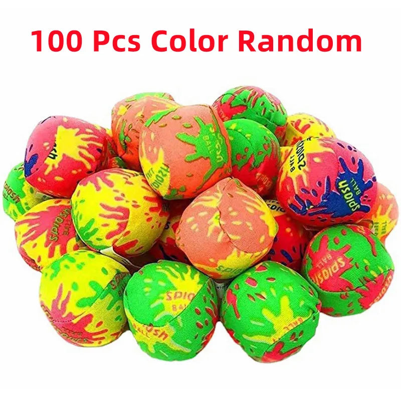 10-100Pcs Reusable Water Balloons,Absorbent Soaker Water Balls for Kids,Summer Beach Swimming Pool Party Favors,Kids Pool Toys