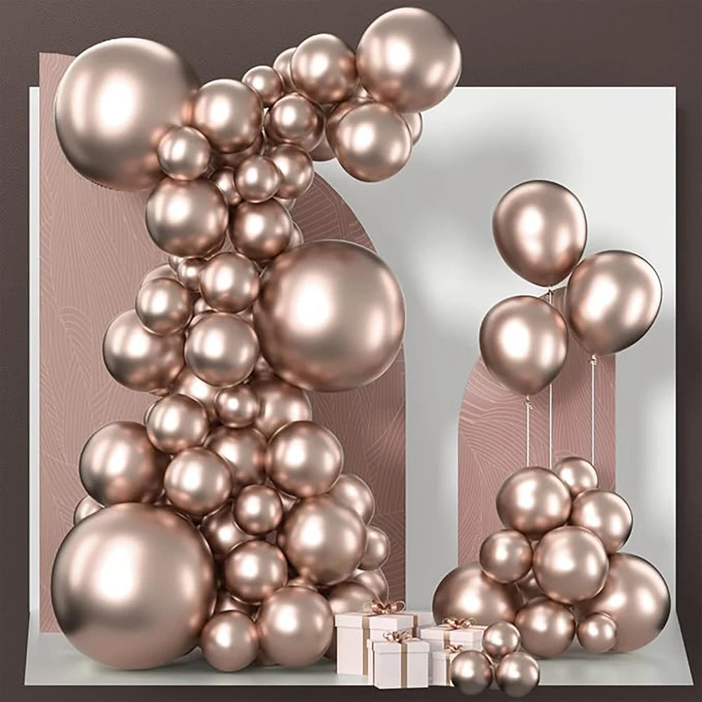 5/10/12inch Metallic Gold Purple Balloons Silver Champagne Gold Blue Ballon Birthday Party Baby Shower Wedding Decoration Globos