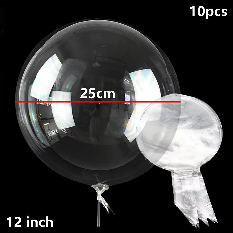 10pcs Bobo Balloons 10/20/24/36inch Clear Balloons for Birthday Wedding Decorations Helium Balloons