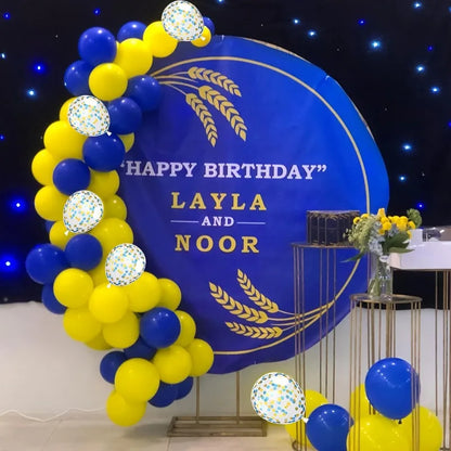 32 10inch Yellow Blue and White Balloons Set Suitable for Birthday Party Weddings Graduation Anniversaries Bachelorette Party