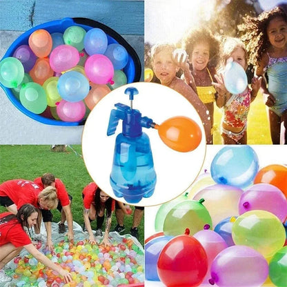 Plastic Water Balloon Pump Outdoor Toy Balloons Automatic knotting Water Filler Kit Portable Outdoor Fun Sand Pool Water Toys