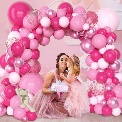 Hot Pink Balloons 12/10inch Baby Pink Latex Balloon Royal Blue Red Green Globos Baby Shower Birthday Party Christmas Decorations