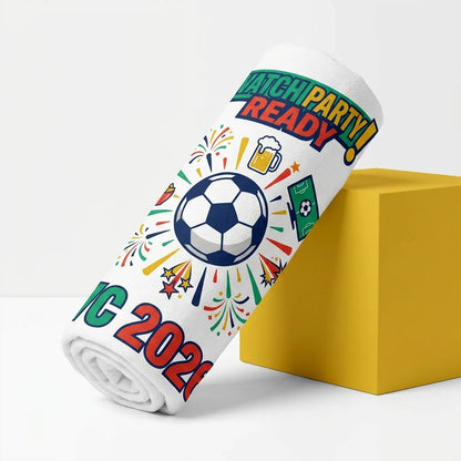 Funny Football themed beach towel, suitable for beach, swimming pool, vacation, unique holiday gift