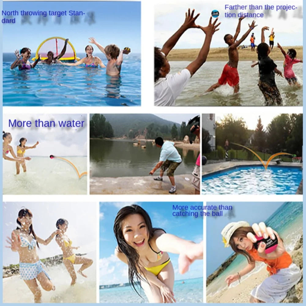 Durable 5.5cm TPR Elastic Ball Water Bouncing Ball Water Surf Game Toy Summer Beach Ball Soft Relaxing Water Jump Ball