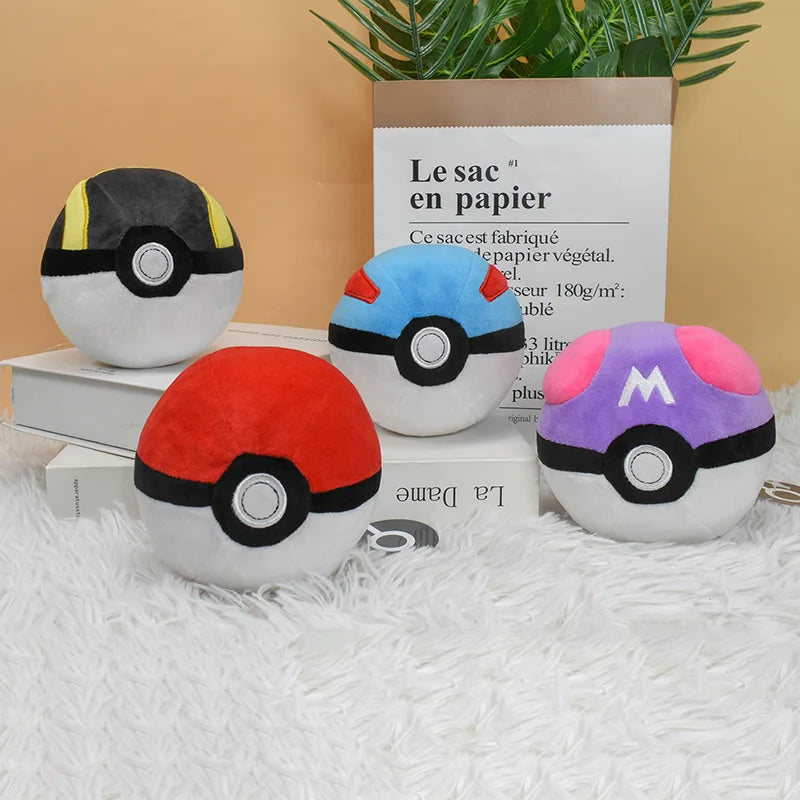 Meisterball Superball Hyperball Pokéball Plüschtiere Weiche Kuscheltiere Cartoon Rucksackanhänger Dekoration Spielzeug Geburtstag