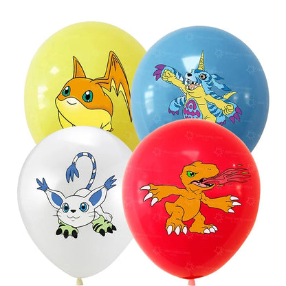 Digimon Balloons Latex Balloon Cartoon Birthday Decoration 12inch Round Balloon Party Favors Party Supplies Gifts Toy