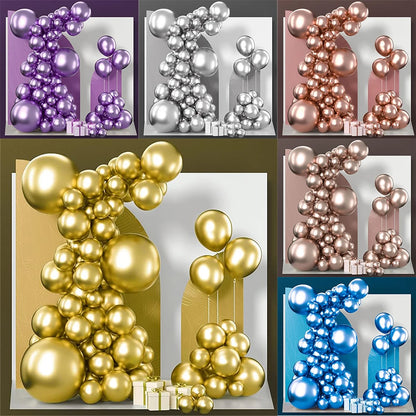 5/10/12inch Metallic Gold Purple Balloons Silver Champagne Gold Blue Ballon Birthday Party Baby Shower Wedding Decoration Globos