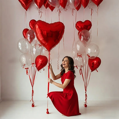 Valentine's Day party balloons used for Valentine's Day proposals, weddings, birthdays, romantic atmosphere decoration