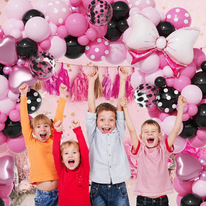 143 Pcs Princess Balloon Sets with Bows Suitable for Birthdays Anniversaries Graduation Ceremonies Indoor Outdoor Decorations