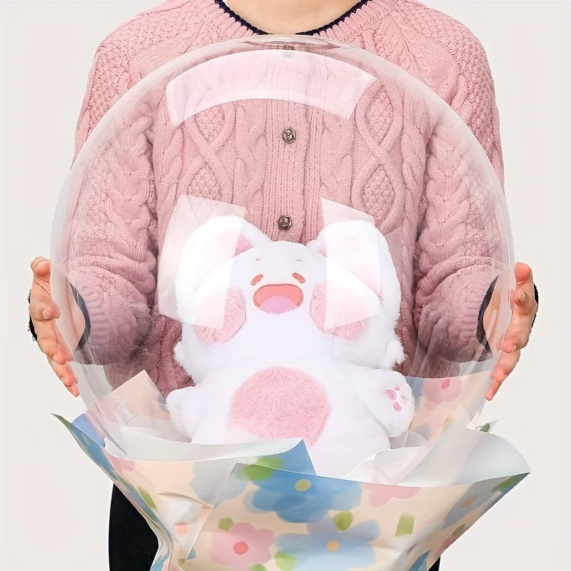 6pcs 30-Inch Transparent Bobo Balloons Fillable Clear Bubble Balloon for Wedding Birthday Party Decoration Air Helium Ballon
