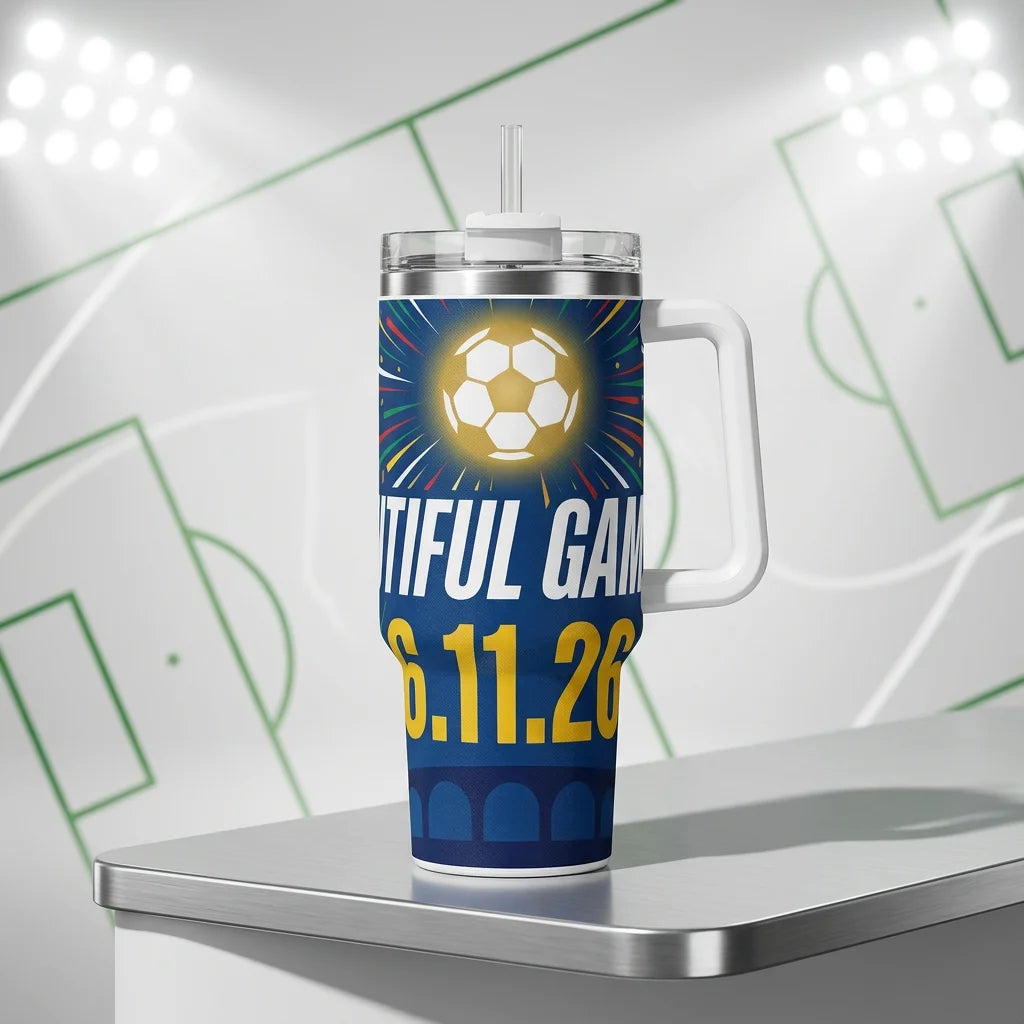 2026 Beautiful Game Kickoff Thermos-Wasserflasche, um Wasser kalt/heiß zu halten für den Innen- und Außenbereich, ideales Weihnachtsgeschenk