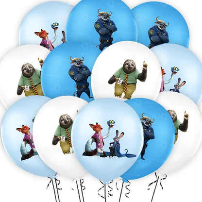 New Zootopia Balloons wild animal Latex Balloon Cartoon Birthday Decoration 12inch Round Balloon Party Favors Supplies Gifts Toy