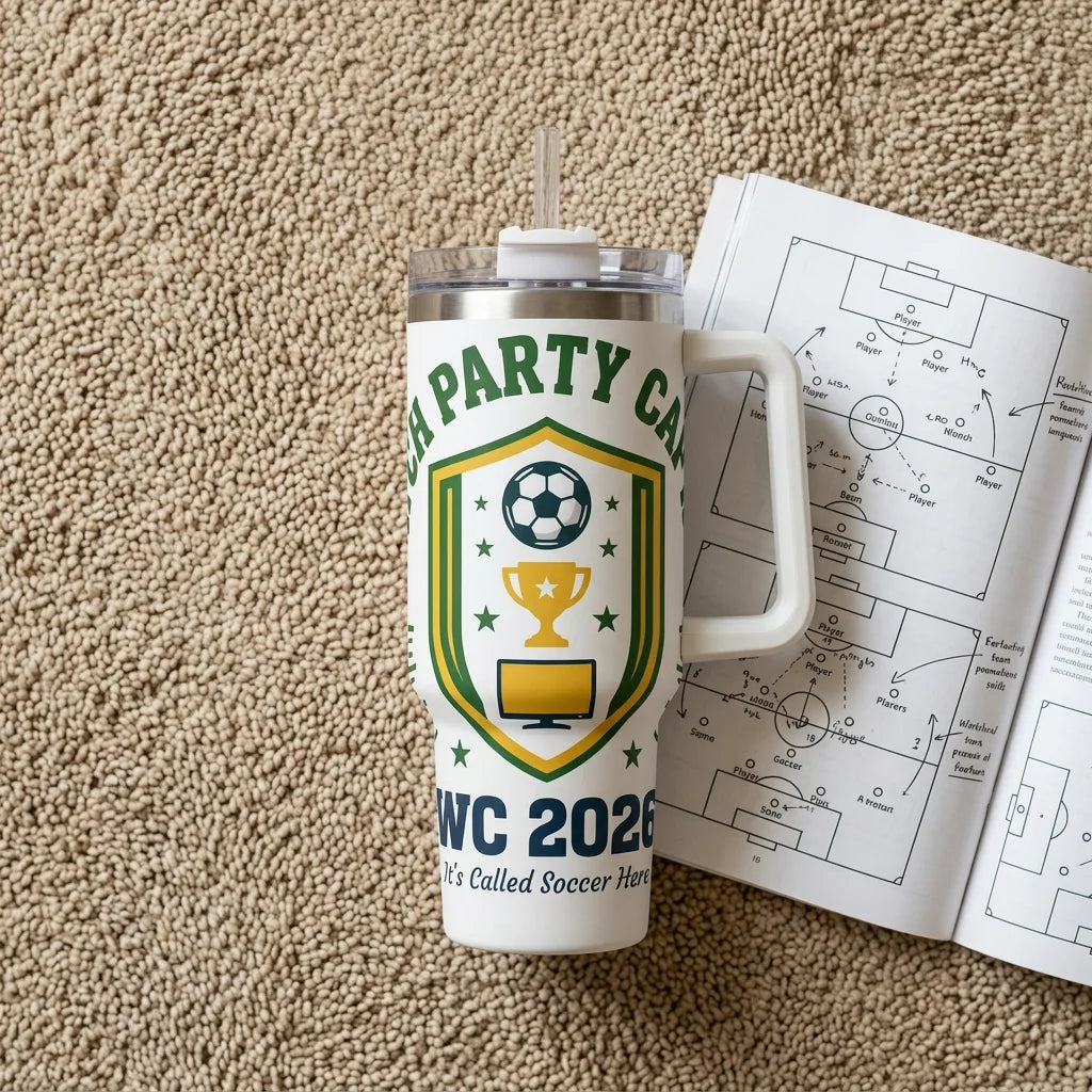 2026 Soccer-WM-Party-Trinkbecher, hält Wasser kalt/heiß für drinnen oder draußen, ideales Weihnachtsgeschenk