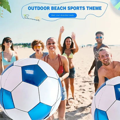1pc Large 4D Blue Soccer Foil Balloon, Giant Round Film Balloon for Birthday Gender Reveal, Pool & Beach Party Decor,Pool ball