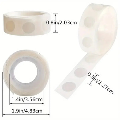 100pcs/roll Points Dots Double Sided for Balloons, Removable Clear Stickers for Christmas Wedding Birthday Party Decoration