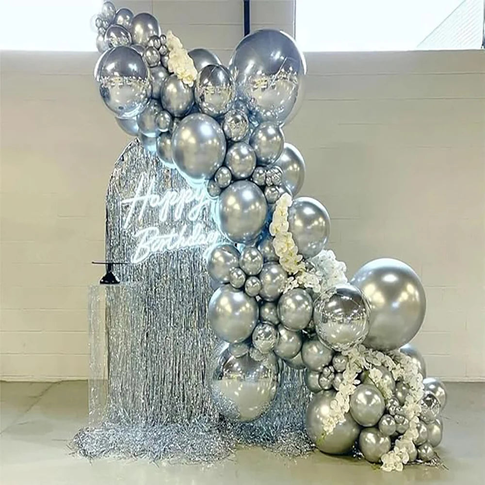 5/10/12inch Metallic Gold Purple Balloons Silver Champagne Gold Blue Ballon Birthday Party Baby Shower Wedding Decoration Globos