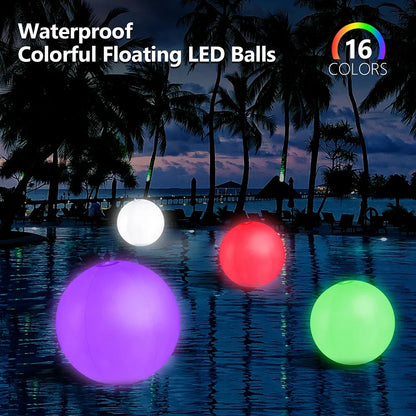 Inflatable Pool Beach Ball 16 Colors LED Glowing Inflatable Beach Balloon 60/90cm Summer Water Game Sports Party Play Ball Light