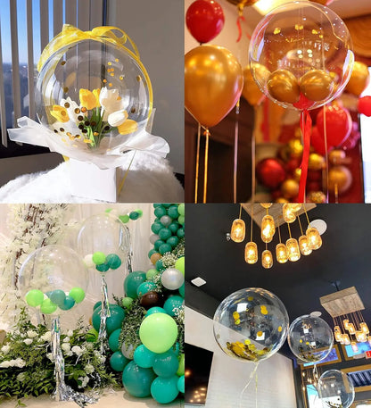 10pcs Bobo Balloons 10/20/24/36inch Clear Balloons for Birthday Wedding Decorations Helium Balloons