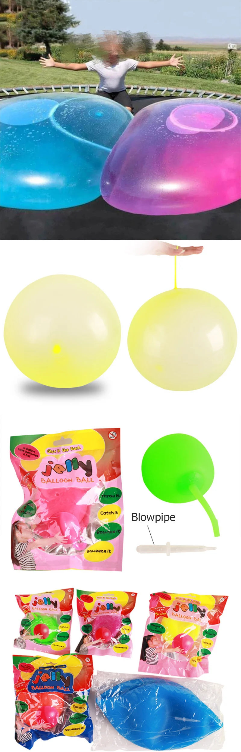 130cm bubble ball high quality bouncy ball TPR balloon summer outdoor interactive decompression toy bouncing water-filled ball