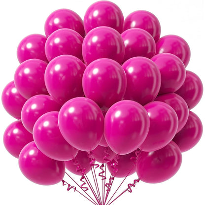 Hot Pink Balloons 12/10inch Baby Pink Latex Balloon Royal Blue Red Green Globos Baby Shower Birthday Party Christmas Decorations