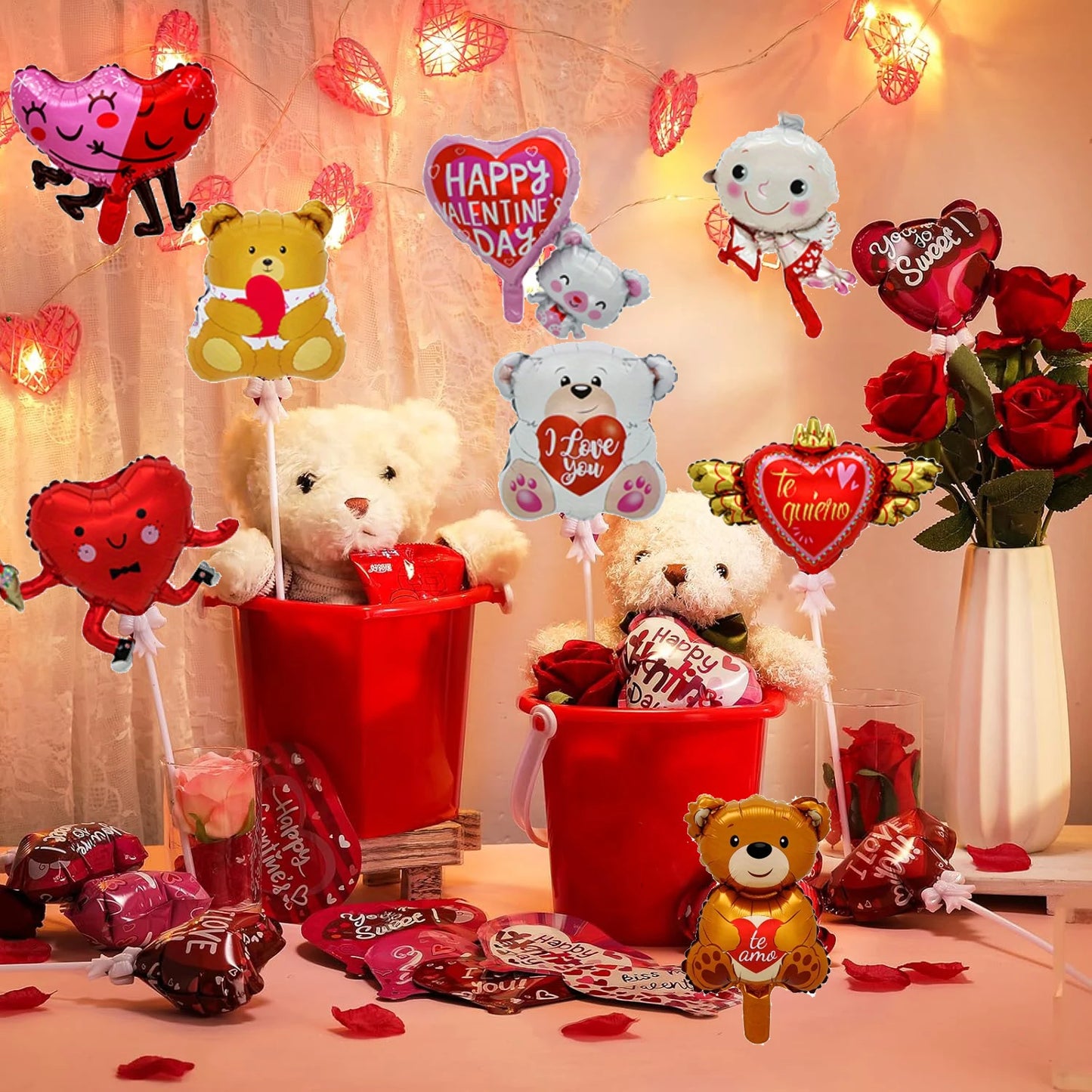 10pcs Valentine's Day Mini Balloon Love Bear Mini Balloon Valentine's Day Wedding Engagement Birthday Party Decoration