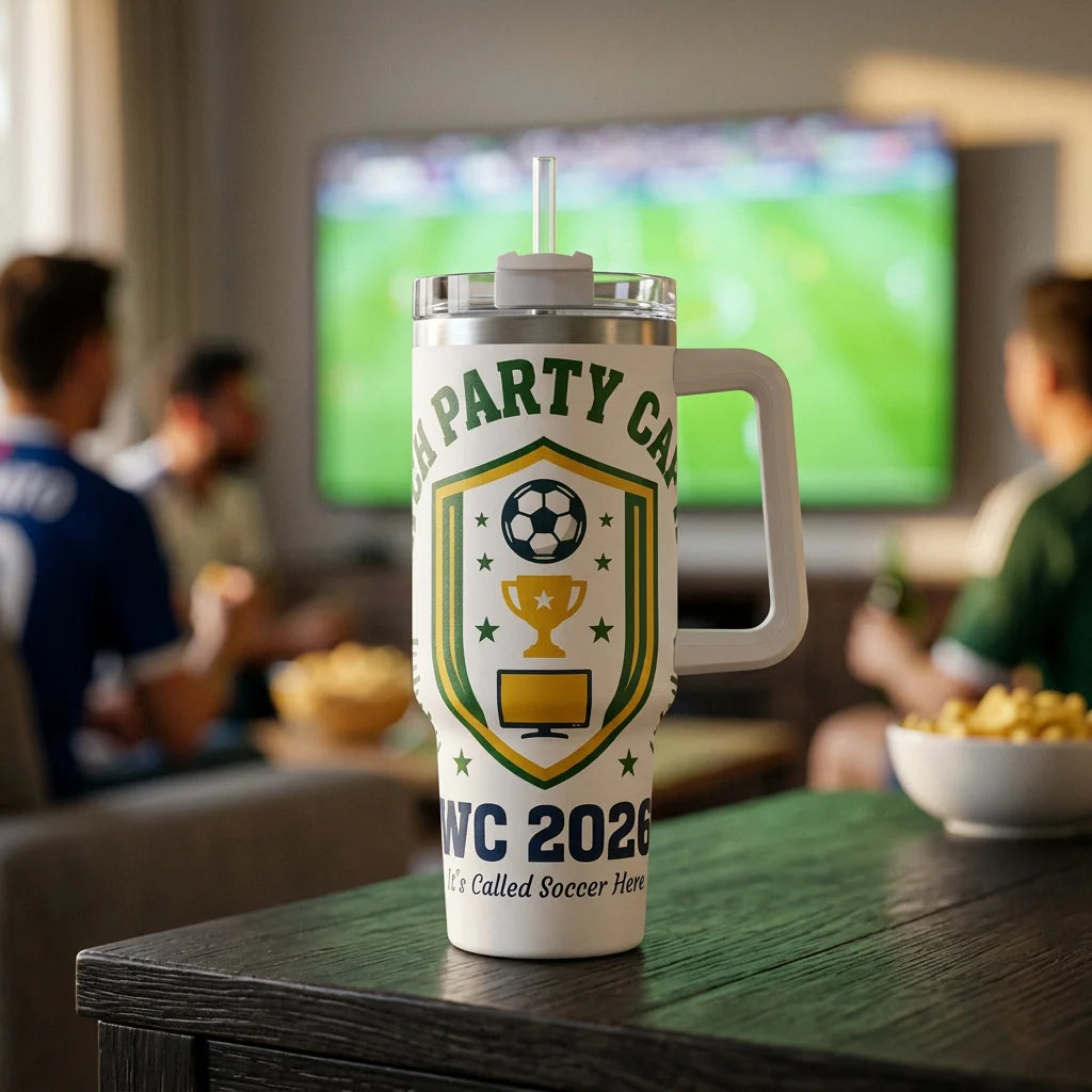 2026 Soccer-WM-Party-Trinkbecher, hält Wasser kalt/heiß für drinnen oder draußen, ideales Weihnachtsgeschenk