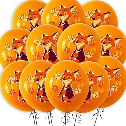 New Zootopia Balloons wild animal Latex Balloon Cartoon Birthday Decoration 12inch Round Balloon Party Favors Supplies Gifts Toy