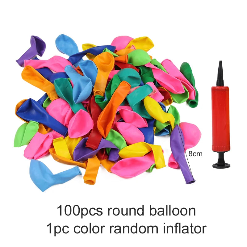 50/100pcs Balloons Rainbow Round Matte Balloon 5inches Wedding Happy Birthday Holiday Unique DIY Decoration Supplies TMZ