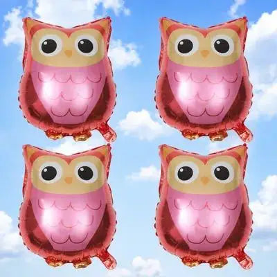 4pcs Cartoon Owl Balloons 18Inch Foil Balloon For Birthday Party Baby Shower Jungle Theme Decoration Forest Animal Party