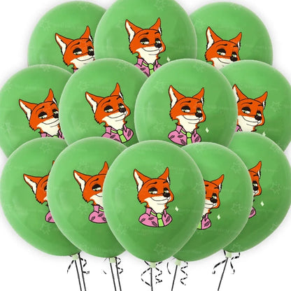 New Zootopia Balloons wild animal Latex Balloon Cartoon Birthday Decoration 12inch Round Balloon Party Favors Supplies Gifts Toy