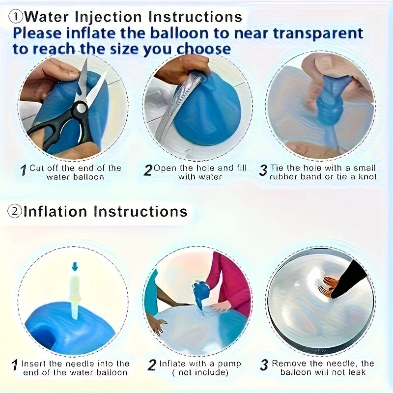 2026 Fun Summer Transparent Inflatable Ball Balloon Kids Children Outdoor Toys Soft Air Water Filled Bubble Ball Party Game Gift