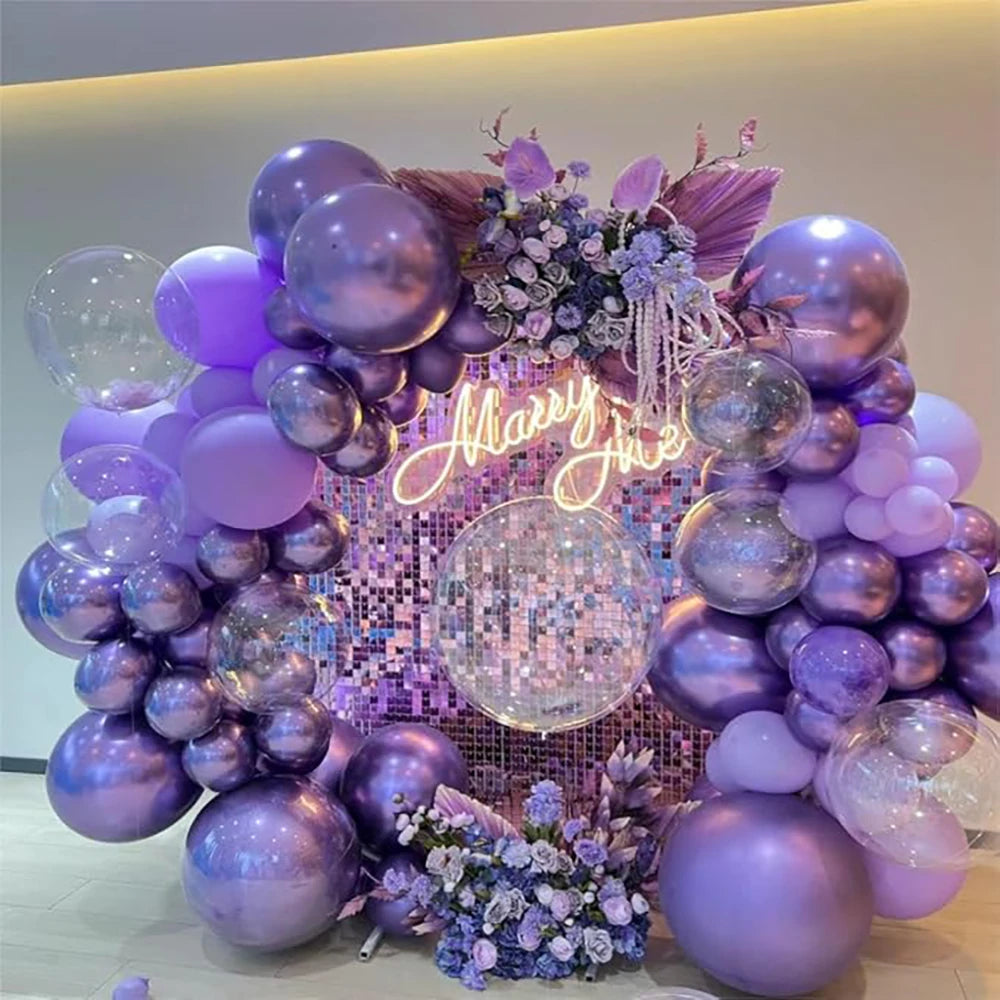 5/10/12inch Metallic Gold Purple Balloons Silver Champagne Gold Blue Ballon Birthday Party Baby Shower Wedding Decoration Globos