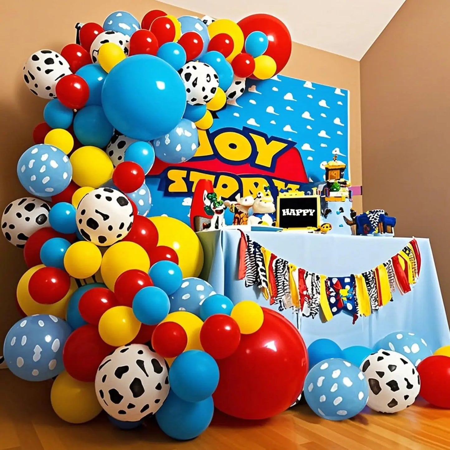 Balloons Set 12Inch Cloud Yellow Red Blue Sky Cow Latex Balloons for Birthday Party Supplies Photo Booth Prop