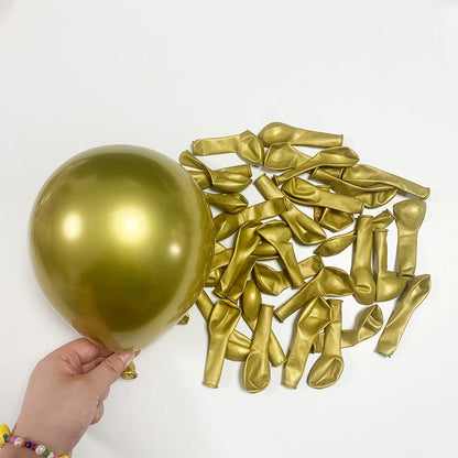 5/10/12inch Metallic Gold Purple Balloons Silver Champagne Gold Blue Ballon Birthday Party Baby Shower Wedding Decoration Globos
