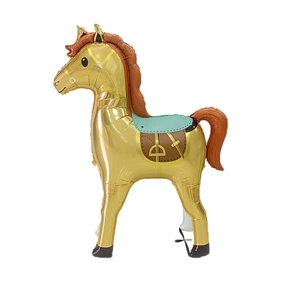 Large Animal Horse-Shaped Foil Balloons Birthday Theme Party Decoration Baby Shower Cowboy Party Air Globos Supplies Kids Toys