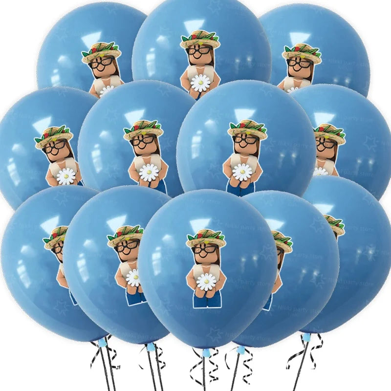 New Roblox Balloons Birthday Party Decoration Video Game 12inch Round Balloon Kids Happy Birthday Party Favors Gift Toys