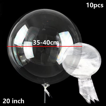 10pcs Bobo Balloons 10/20/24/36inch Clear Balloons for Birthday Wedding Decorations Helium Balloons