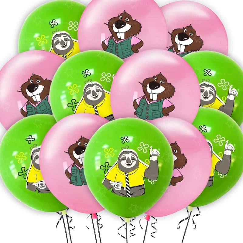 New Zootopia Balloons wild animal Latex Balloon Cartoon Birthday Decoration 12inch Round Balloon Party Favors Supplies Gifts Toy