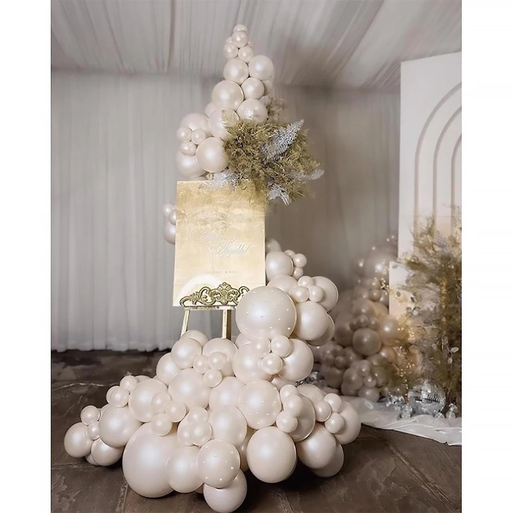 5/10/12inch Pearl Balloons Milk White Latex Balloons Birthday Wedding Decoration For Engagement Anniversary Bridal Shower Globos