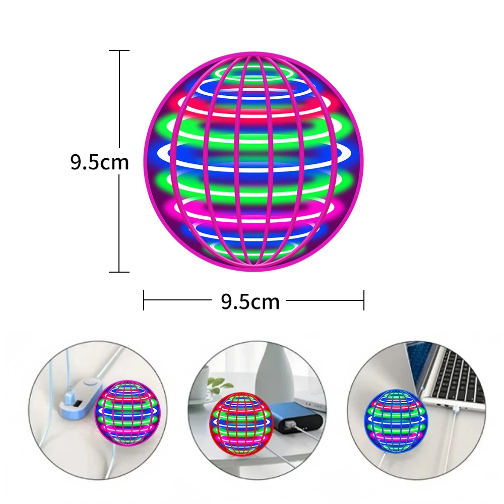 Fliegender Ball, automatischer Kreiselball, LED-blendende Lichter, schwebende Magie, Ventilator, UFO-Flugmaschine, Spielzeug, Geschenk, Spiel, Sportball
