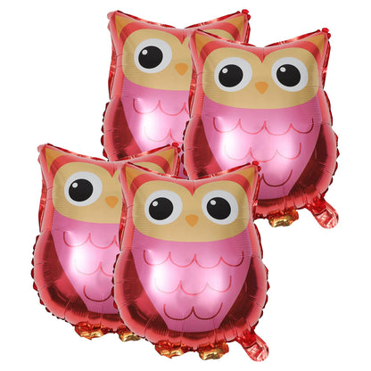 4pcs Cartoon Owl Balloons 18Inch Foil Balloon For Birthday Party Baby Shower Jungle Theme Decoration Forest Animal Party