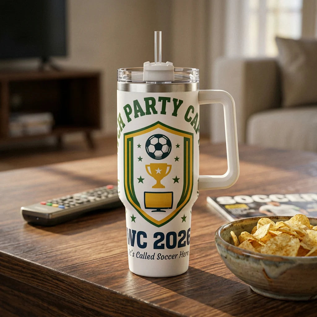 2026 Soccer-WM-Party-Trinkbecher, hält Wasser kalt/heiß für drinnen oder draußen, ideales Weihnachtsgeschenk