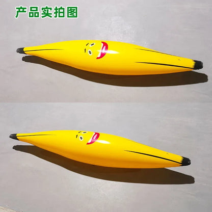 1.8-meter Inflatable Banana Summer Water Toy Swimming Pool Float Balloon Bar Atmosphere Props Happy Birthday Party Decoration