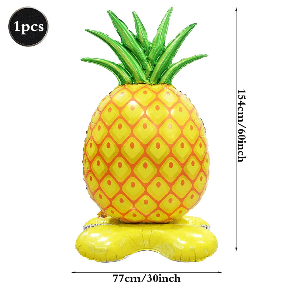 Hawaiian Luau Party Standing Balloons Giant Flamingo Palm Tree Watermelon Foil Balloon Summer Beach Pool Birthday Tropical Decor