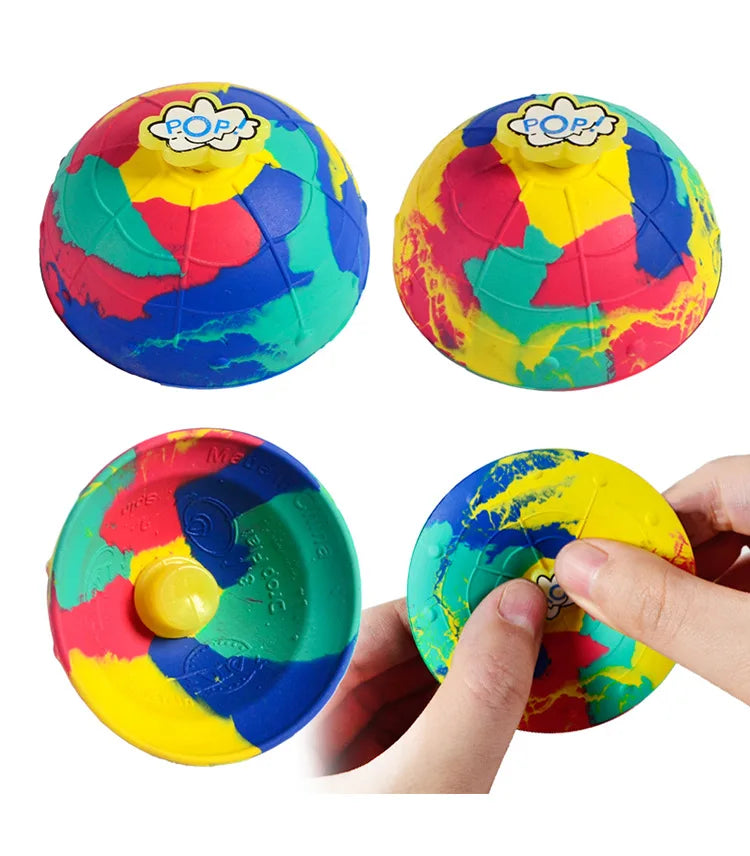 1 Stück Camo Bounce Bowl Half Side Bouncing Ball Cloud Buckle Camo Bouncing Bowl Kreatives Kinder-Entlastungsspielzeug