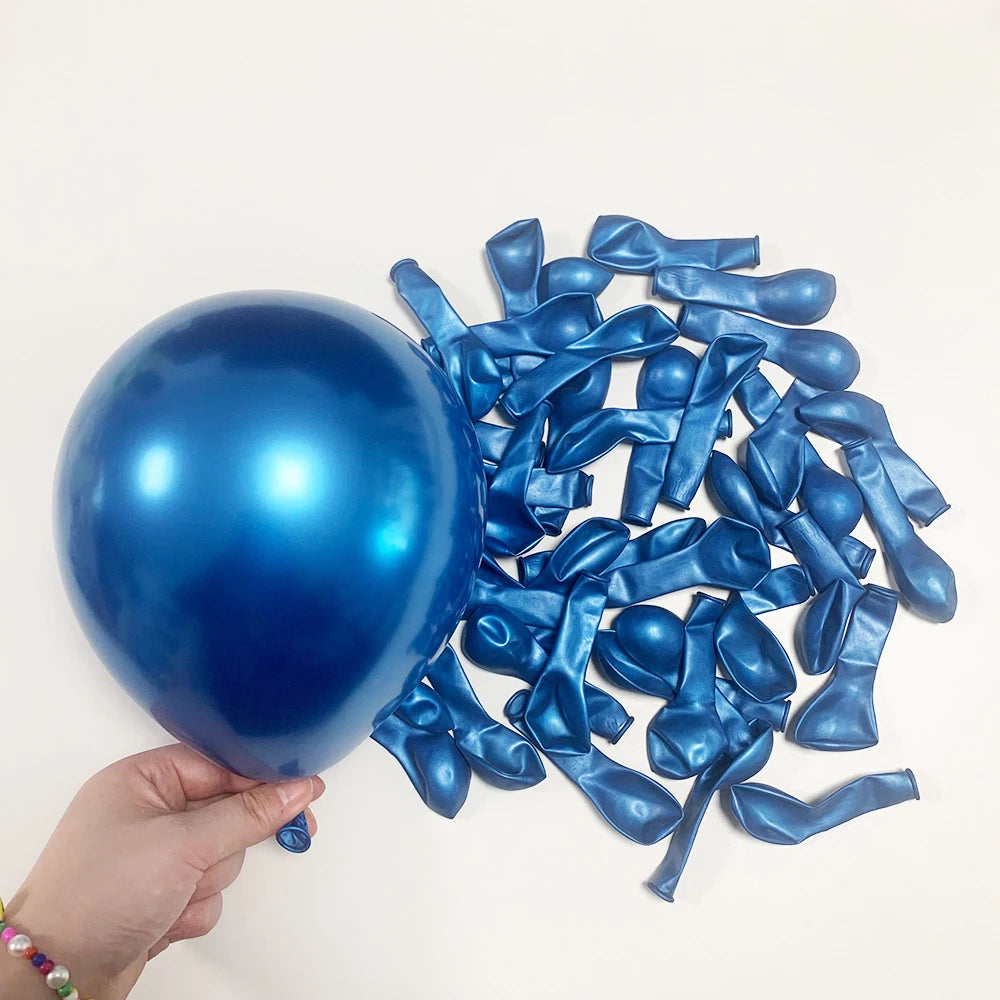 5/10/12inch Metallic Gold Purple Balloons Silver Champagne Gold Blue Ballon Birthday Party Baby Shower Wedding Decoration Globos