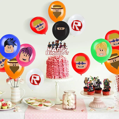 New Roblox Balloons Birthday Party Decoration Video Game 12inch Round Balloon Kids Happy Birthday Party Favors Gift Toys