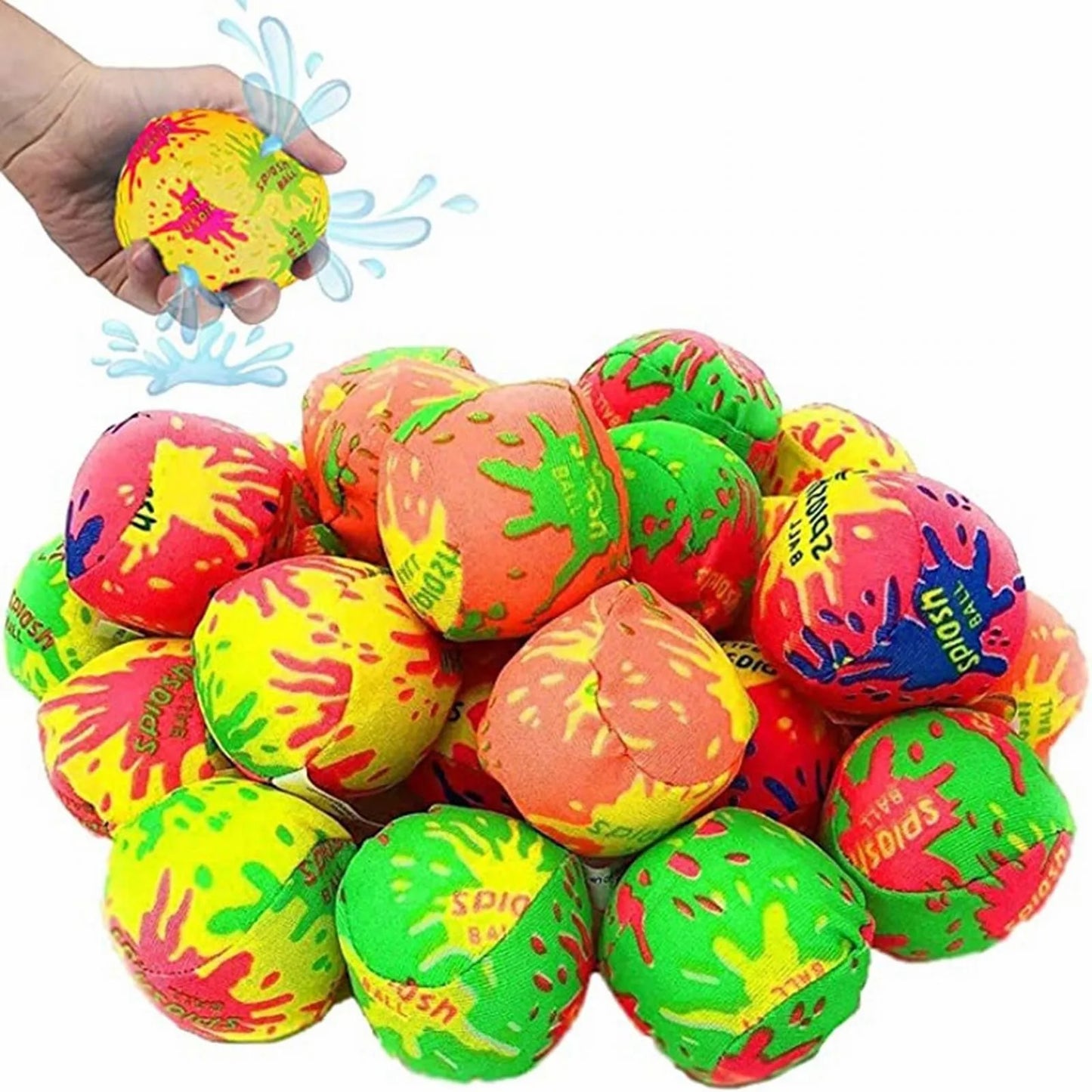 10-100Pcs Reusable Water Balloons,Absorbent Soaker Water Balls for Kids,Summer Beach Swimming Pool Party Favors,Kids Pool Toys