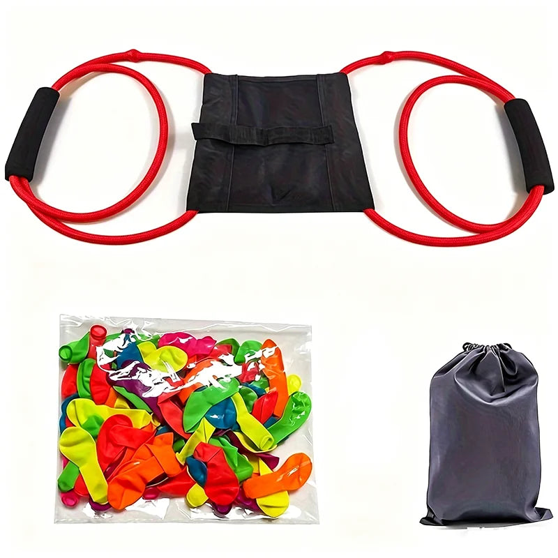 Water Balloon Launcher/Slingshot/Gun Water Balloon Ejector/Slingshot Outdoor Party Water Sport, 3-Person/2-Person Outdoor Water Balloon Launcher with Several Balloon Bags Included