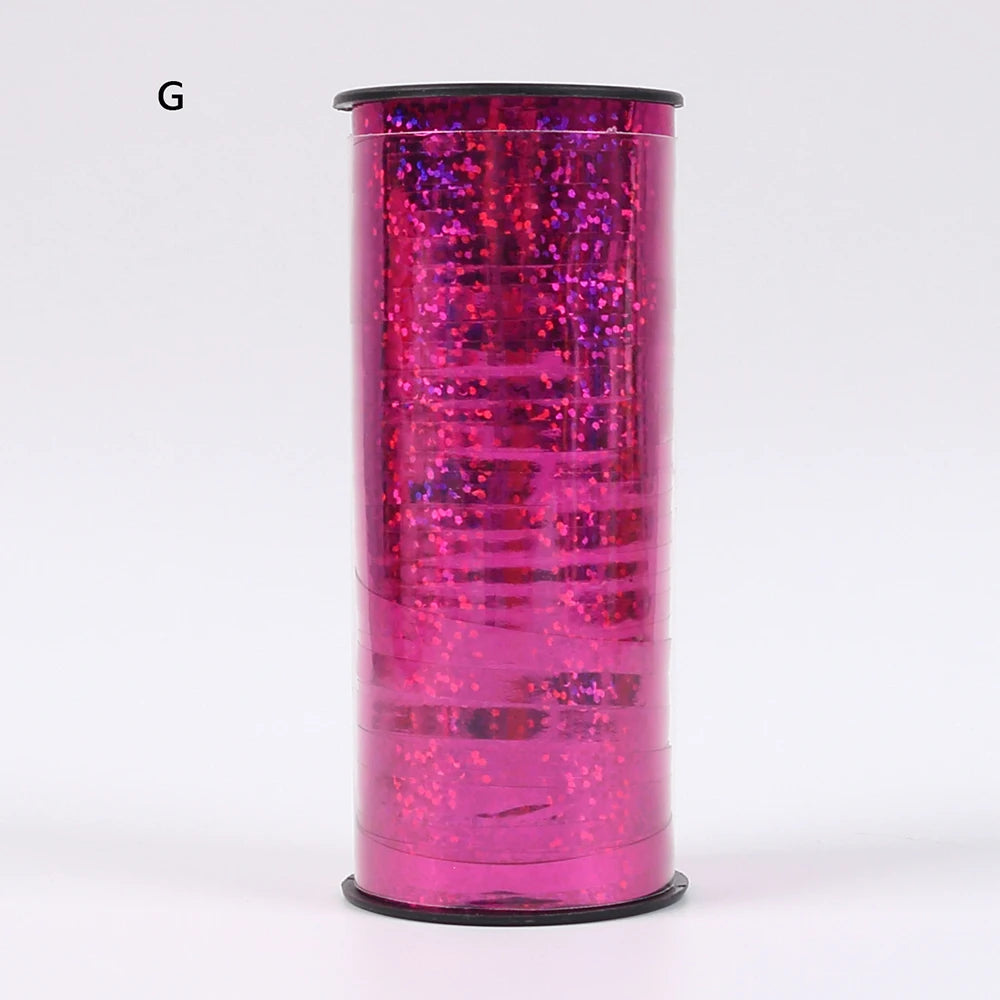 100Yards/Roll Glitter Curling Ribbons Balloon Ribbons Gift Wrap Ribbons for Crafts Christmas Birthday Wedding Party Decoration